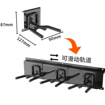 Support mural pour fusil tactique, présentoir pour fusils, fusil de chasse, carabine, support de rangement intérieur en acier, 3 emplacements pouvant contenir jusqu'à 160 lb Gun Rack