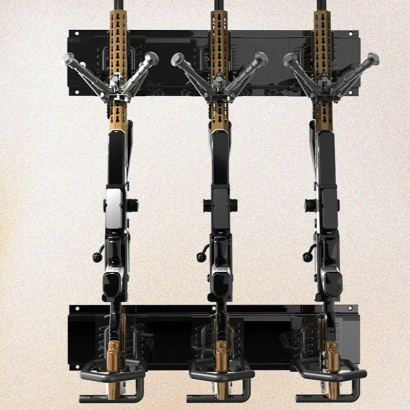 Support mural pour fusil tactique, présentoir pour fusils, fusil de chasse, carabine, support de rangement intérieur en acier, 3 emplacements pouvant contenir jusqu'à 160 lb Gun Rack
