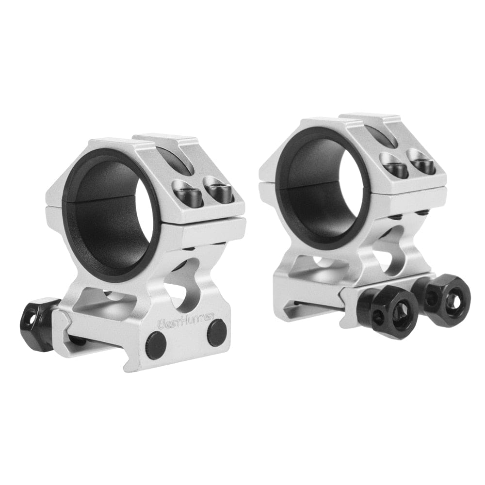 ACTION AIRSOFT 0 Argent - Picatinny bas Support universel double 25.4mm/30mm CNC