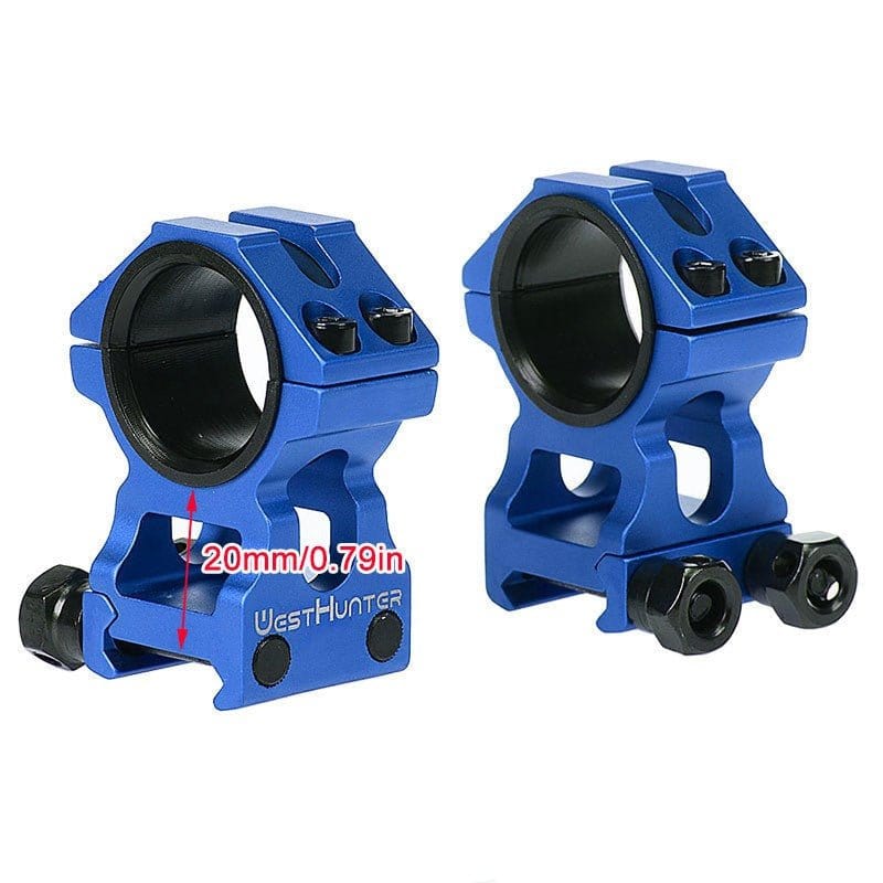 ACTION AIRSOFT 0 Bleu - Picatinny haut Support universel double 25.4mm/30mm CNC