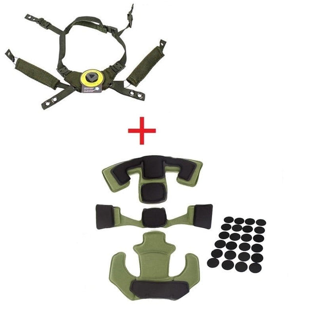 ACTION AIRSOFT 0 Vert armée (modèle 1) Système suspension casque Fast MICH