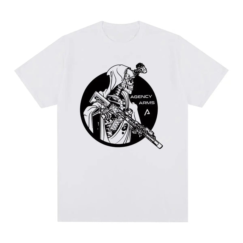 ACTION AIRSOFT WHITE / S T-shirt Agency Arms Skeleton