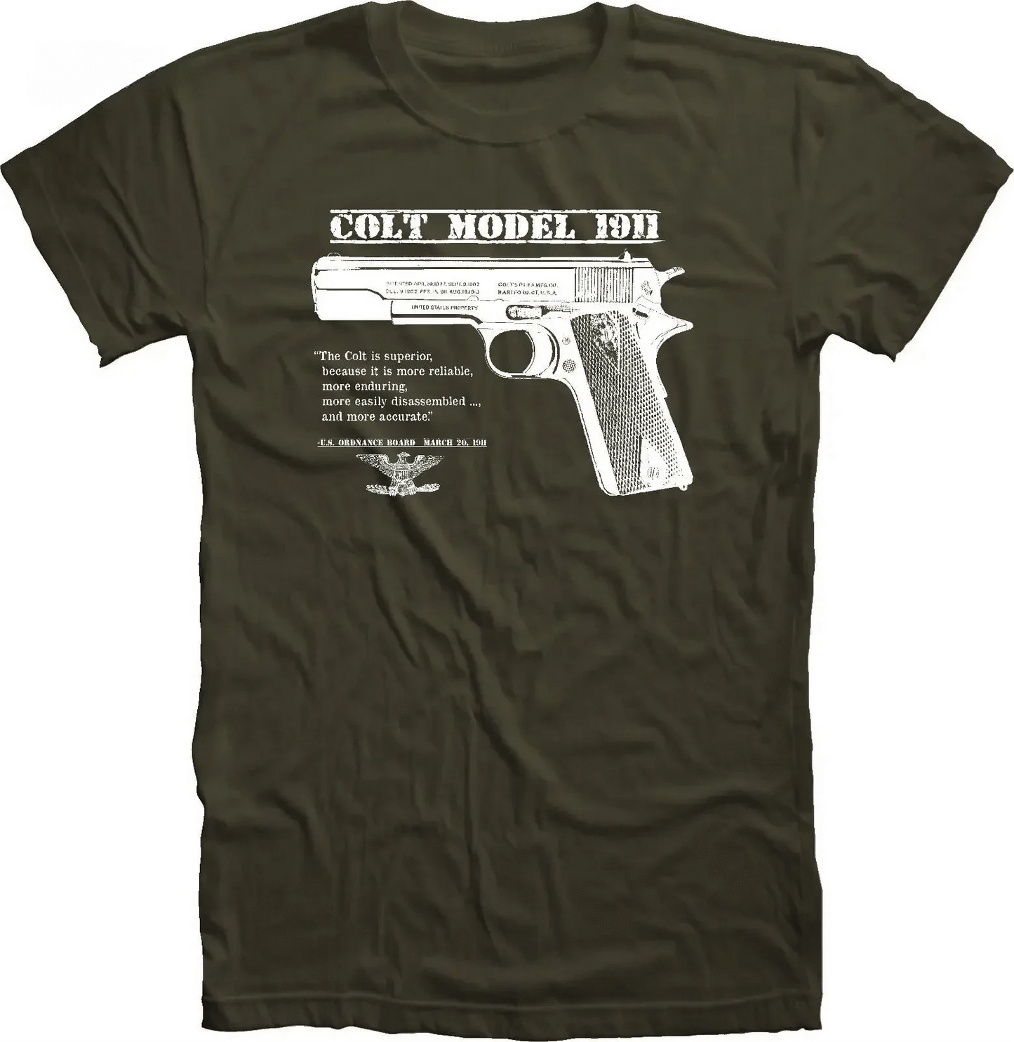 T-shirt Colt 45 1911 armée américaine XL