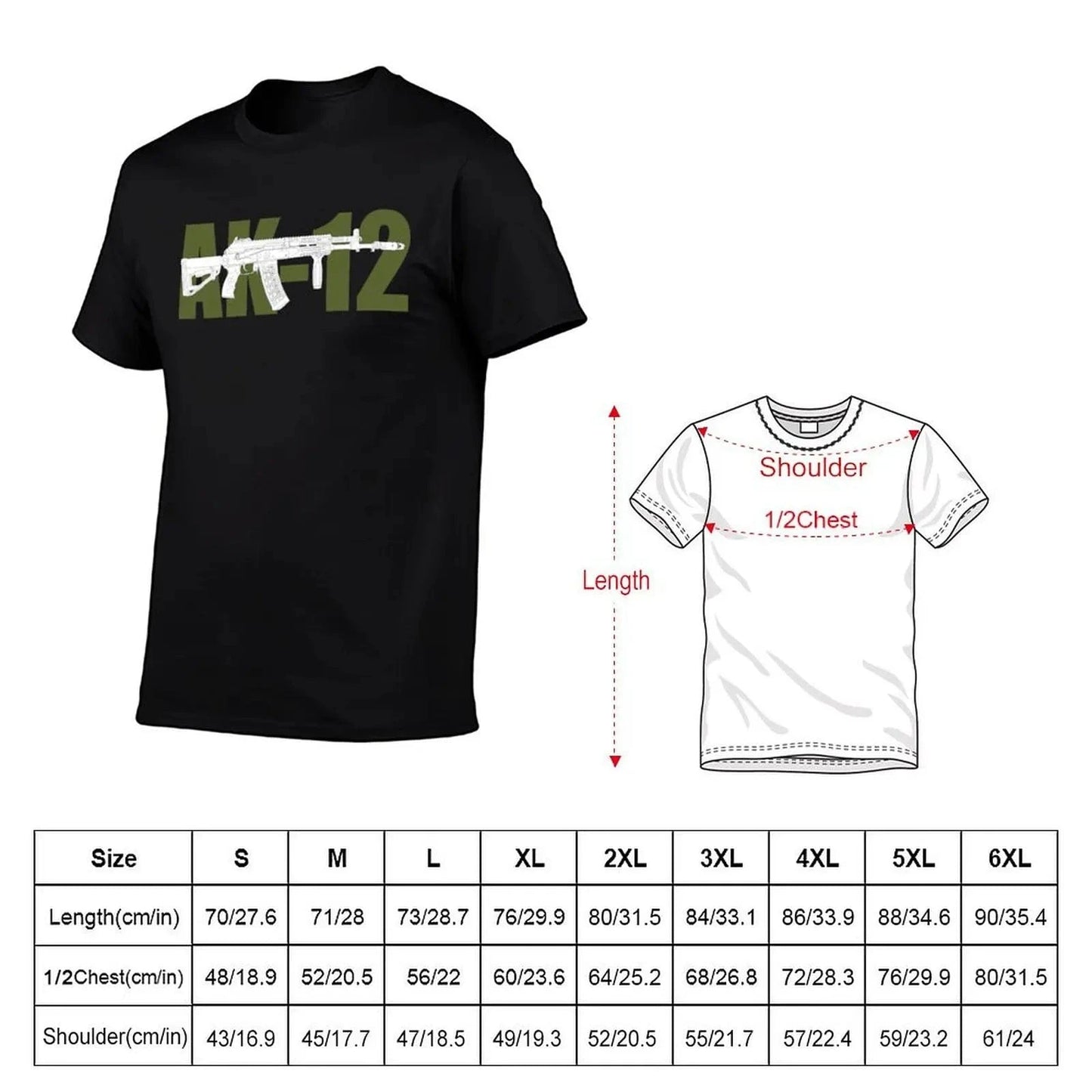 T-shirt fusil d'assaut AK-12