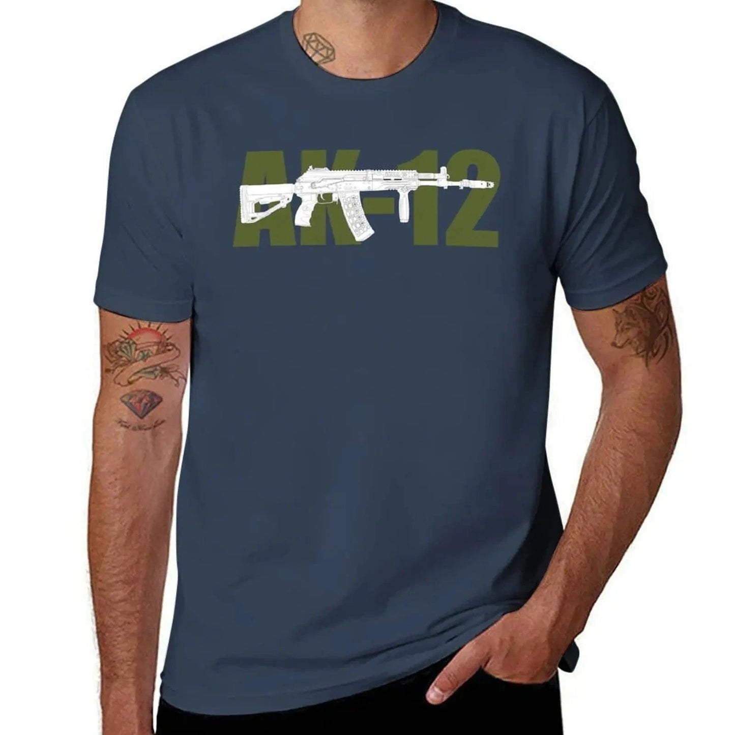 T-shirt fusil d'assaut AK-12 Navy / 6XL