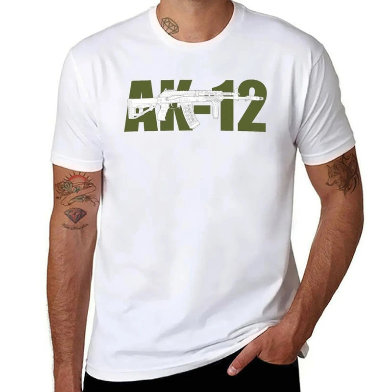 T-shirt fusil d'assaut AK-12 White / 6XL