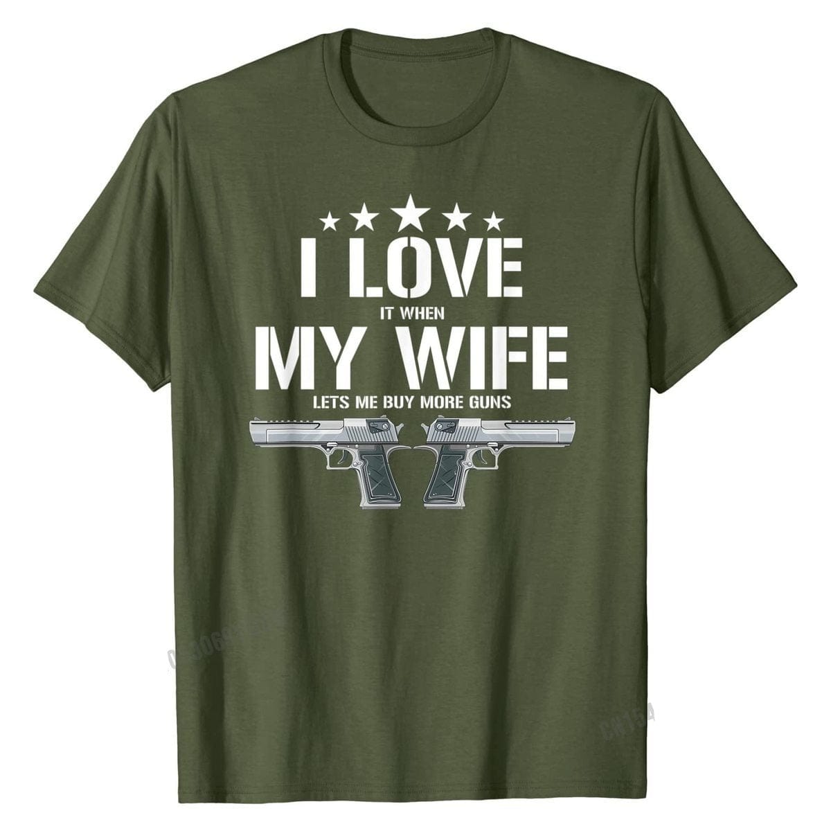 ACTION AIRSOFT 0 Olive / XS T-shirt "I love my wife"