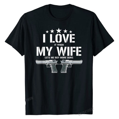 ACTION AIRSOFT 0 Black / S T-shirt "I love my wife"