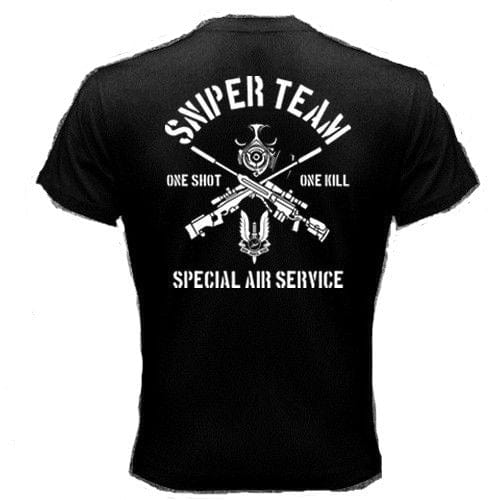 ACTION AIRSOFT 0 T-shirt militaire Sniper Team SAS