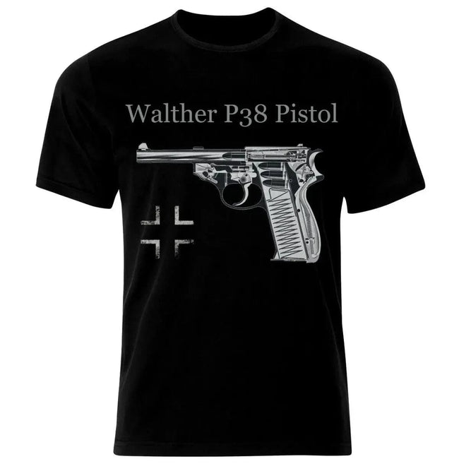 T-shirt pistolet Walther P38 manches courtes Noir / XXL