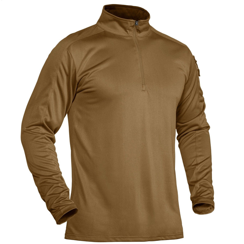 ACTION AIRSOFT 0 Coyote Brown / S (US XS) T-shirt Tactical Vasen manches longues 1/4
