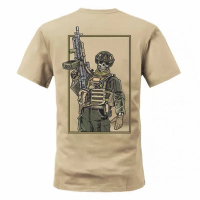 T-shirt tactique militaire pour homme 2026 Tough Guy Club, nouveau modèle d'été en pur coton imprimé, col rond, manches courtes, pour fans militaires XXXL / 1