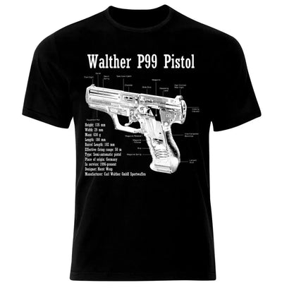 T-shirt Walther P99 manches courtes Noir / XL