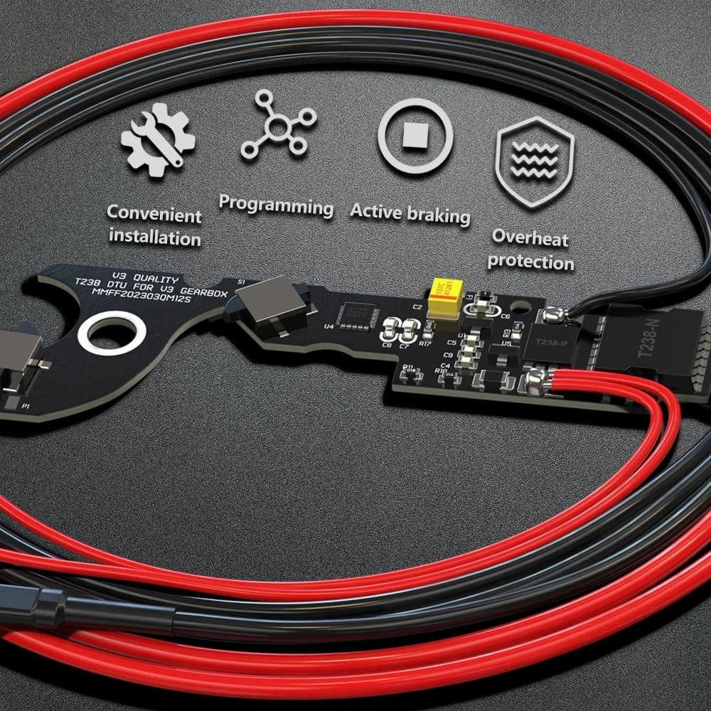 T238 V1.42 Quality V3 MOSFET ETU Mechanical Sensor Programmable Pre-coking for AIRSOFT Gel Blaster V3 Gearbox T238 Quality V3