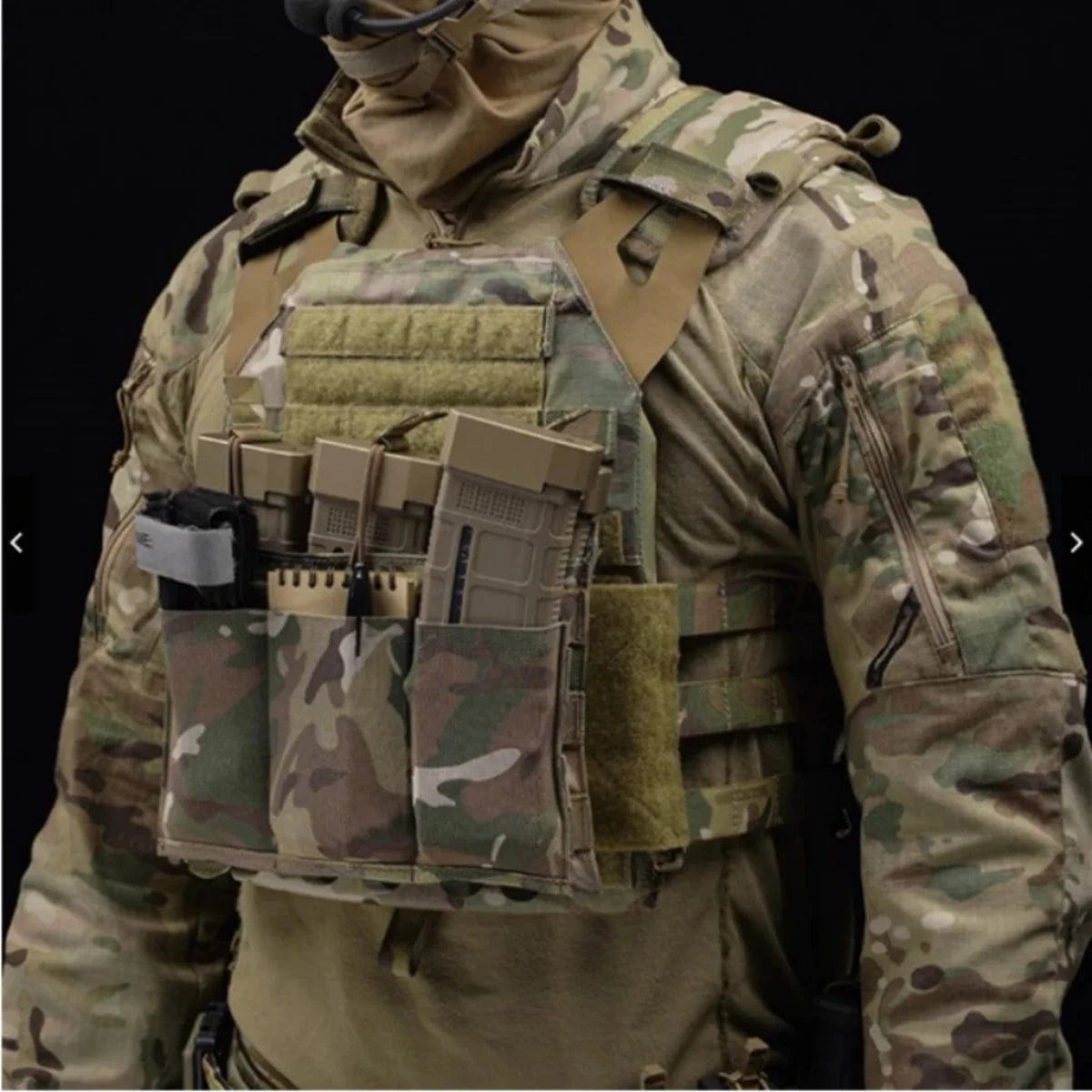 Tactical 5.56/7.62mm Lightweight Elastic Triple Mag Pouch Hunting CS Wargame Molle System Accessories Waist Bag Holster
