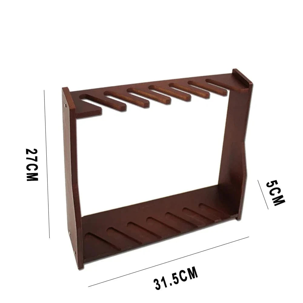 Tactical 7-Slot Rifle Gun Rack Wooden Vertical Multi-Function Shotgun Gun Weapon Display Stand for CS Airsoft Hunting Shooting 1