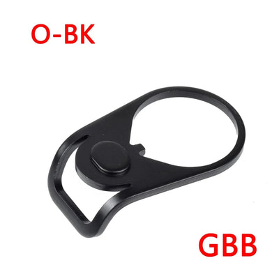 Tactical AEG GBB QD Mounts Sling Mount Quick Detach Push Botton Adapter Dual Side End Plate Fit M4 M16 AR15 Hunting Accessories O-BK (GBB)