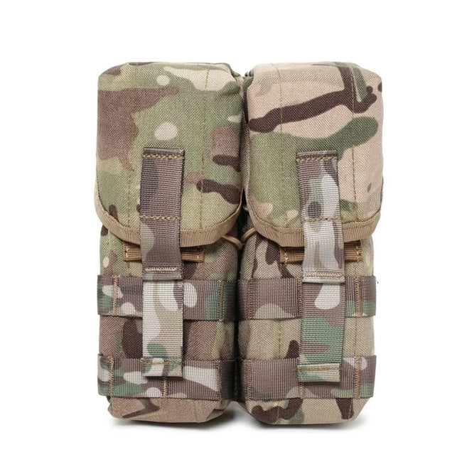 Tactical Double 5.56/7.62 M4 Magazine Pouch AK AR Rifle Mag Paintball Hunting Accessories MC