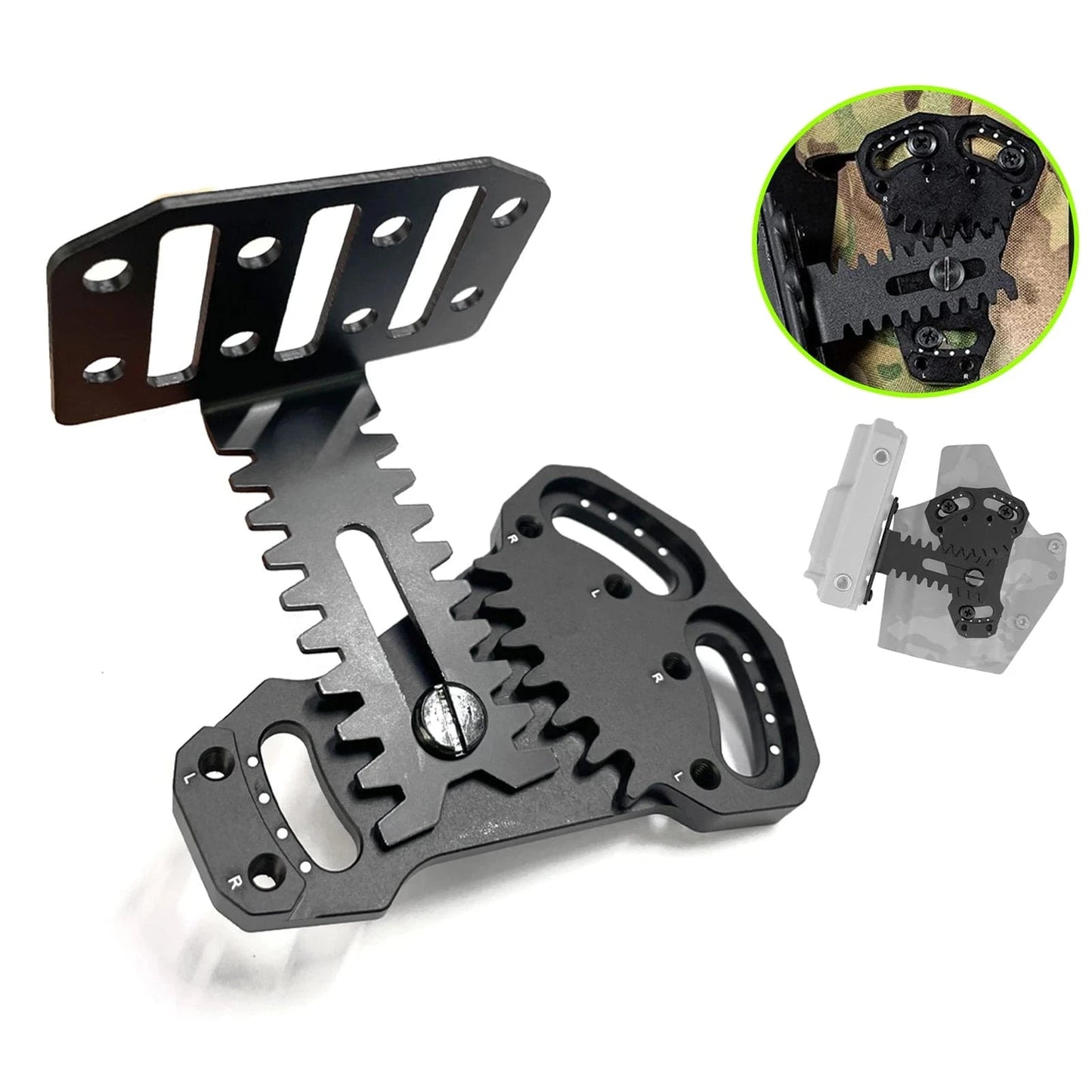 Tactical Holster Adapter Platform Stainless Steel,Holster Platform Quick Locking System Extension Plate for Camping Hunting Black