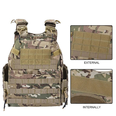 Tactical Hunting Vest K19 Plate Carrier 3.0 Quick Release System Fast Adjust Cummerbund Multi-size Military Airsoft Gear