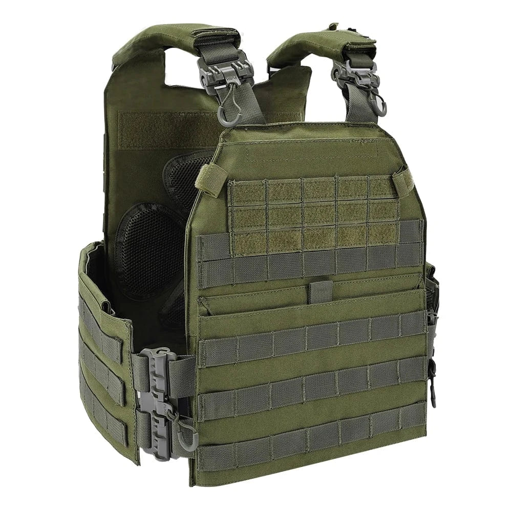 Tactical Hunting Vest K19 Plate Carrier 3.0 Quick Release System Fast Adjust Cummerbund Multi-size Military Airsoft Gear OD