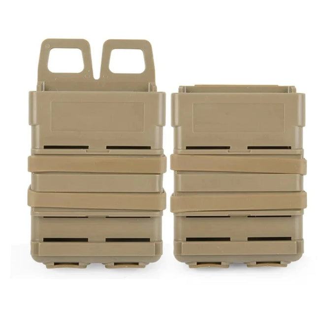 Tactical M4 5.56 FastMag Molle Pouch Fast Mag Holder Rifle Pistol Magazine Dump Pouch Hunting Accessories Tan