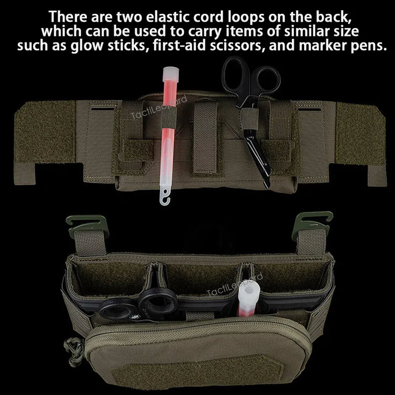 Tactical Multi-caliber Triple Magazine Pouch w/ 2nd Layer Admin Bag for M4 556 Long 9mm Mag Aifsoft Plate Carrier Front Placard