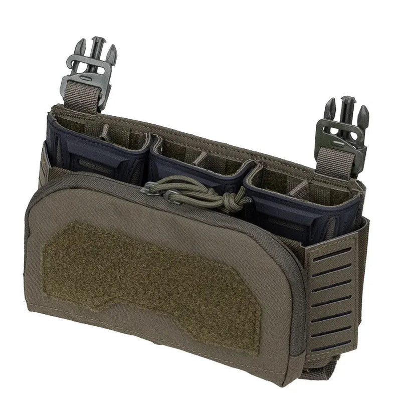 Tactical Multi-caliber Triple Magazine Pouch w/ 2nd Layer Admin Bag for M4 556 Long 9mm Mag Aifsoft Plate Carrier Front Placard