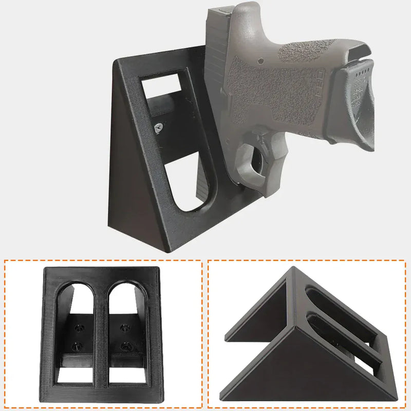 Tactical Pistol Rack Wall Mounted Universal Gun Rack Handgun Display Stand for Safe Storage Fits Glock Hunting & Home Defense