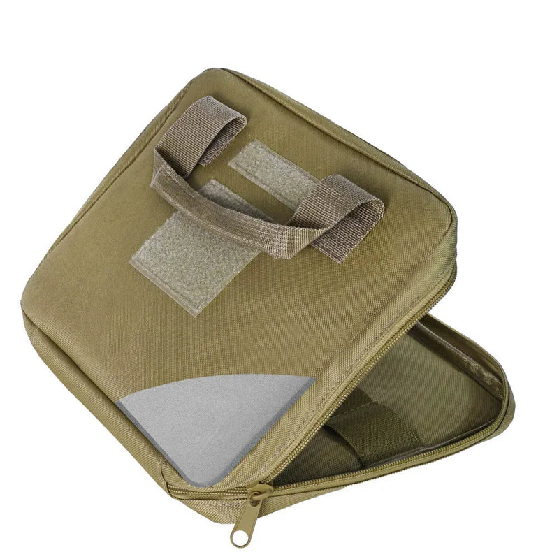 Tactical  Protable Hand Gun Case Soft Pistol Case with Elastic Loops Dual Padded Pistol Bags for Gun Tool Carrying Storage Bag