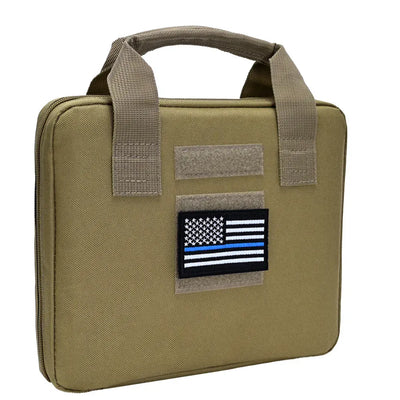 Tactical  Protable Hand Gun Case Soft Pistol Case with Elastic Loops Dual Padded Pistol Bags for Gun Tool Carrying Storage Bag