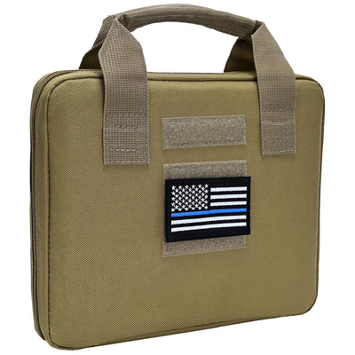 Tactical  Protable Hand Gun Case Soft Pistol Case with Elastic Loops Dual Padded Pistol Bags for Gun Tool Carrying Storage Bag CB