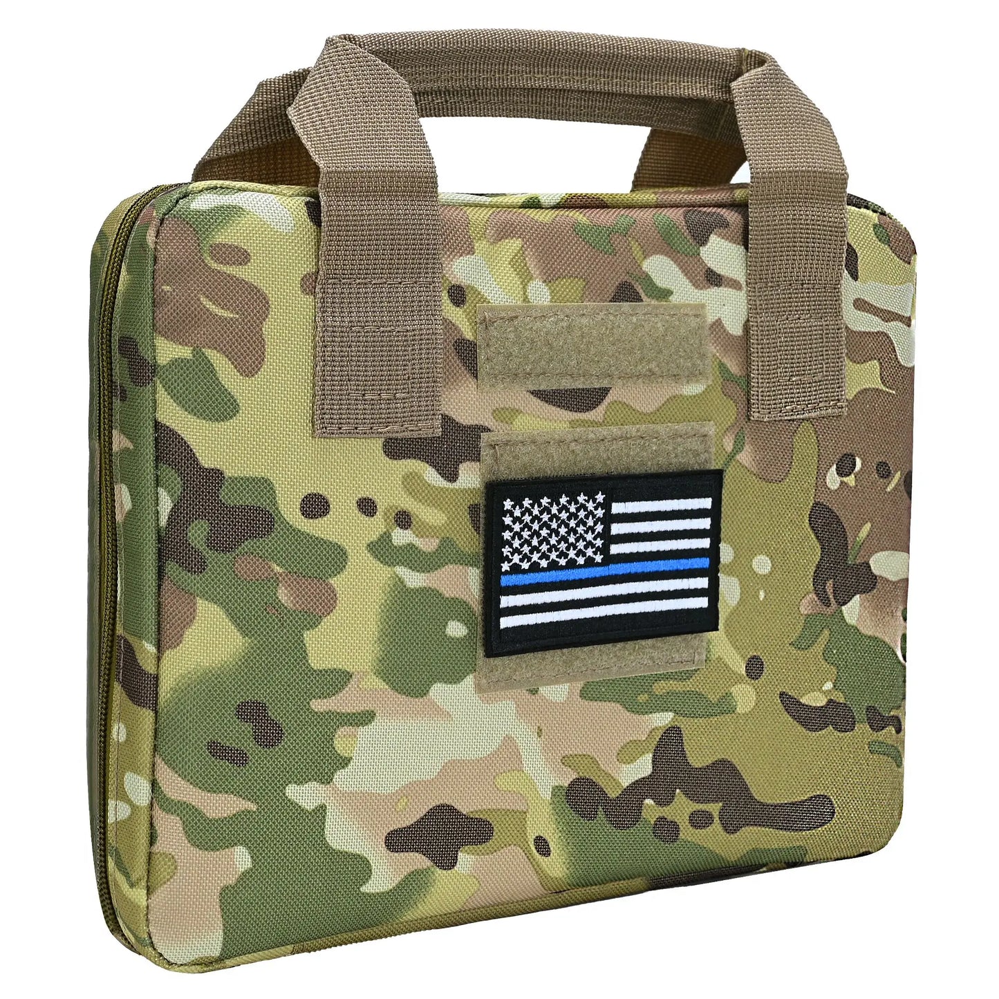 Tactical  Protable Hand Gun Case Soft Pistol Case with Elastic Loops Dual Padded Pistol Bags for Gun Tool Carrying Storage Bag CP