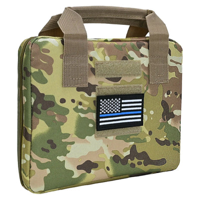 Tactical  Protable Hand Gun Case Soft Pistol Case with Elastic Loops Dual Padded Pistol Bags for Gun Tool Carrying Storage Bag CP