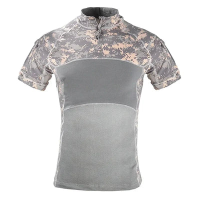 Tactical T-Shirts for Men Hiking Combat Short Sleeve Camping Shirt Camouflage Clothes Breathable CP Clothing Hunting Clothes ACU / L 65-75kg