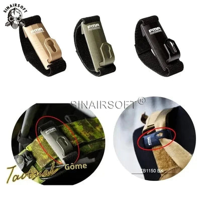 Tactical Vest Chest Rig Aluminum Airsoft Anchor Hook Clip Buckle Shoulder Mount For Sling Fixed Molle Vest Chest Rig