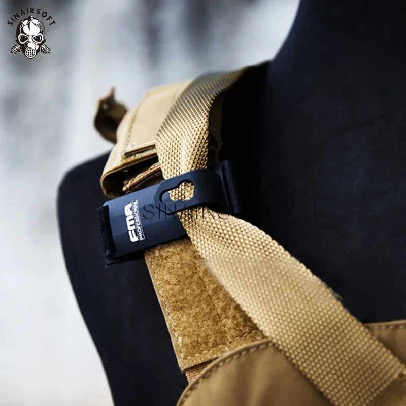 Tactical Vest Chest Rig Aluminum Airsoft Anchor Hook Clip Buckle Shoulder Mount For Sling Fixed Molle Vest Chest Rig