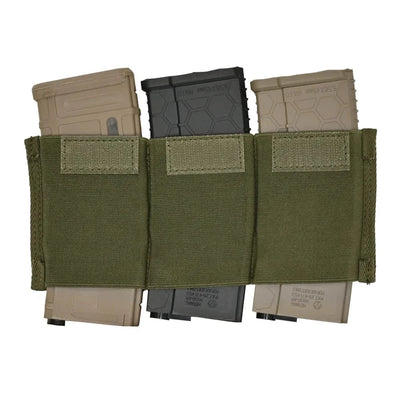 Tactifans 5.56 Triple Magazine Insert Pouch For Micro Fight MK3 MK4 Chest Rig Spiritus Style Elastic Built-in Magazine Holder