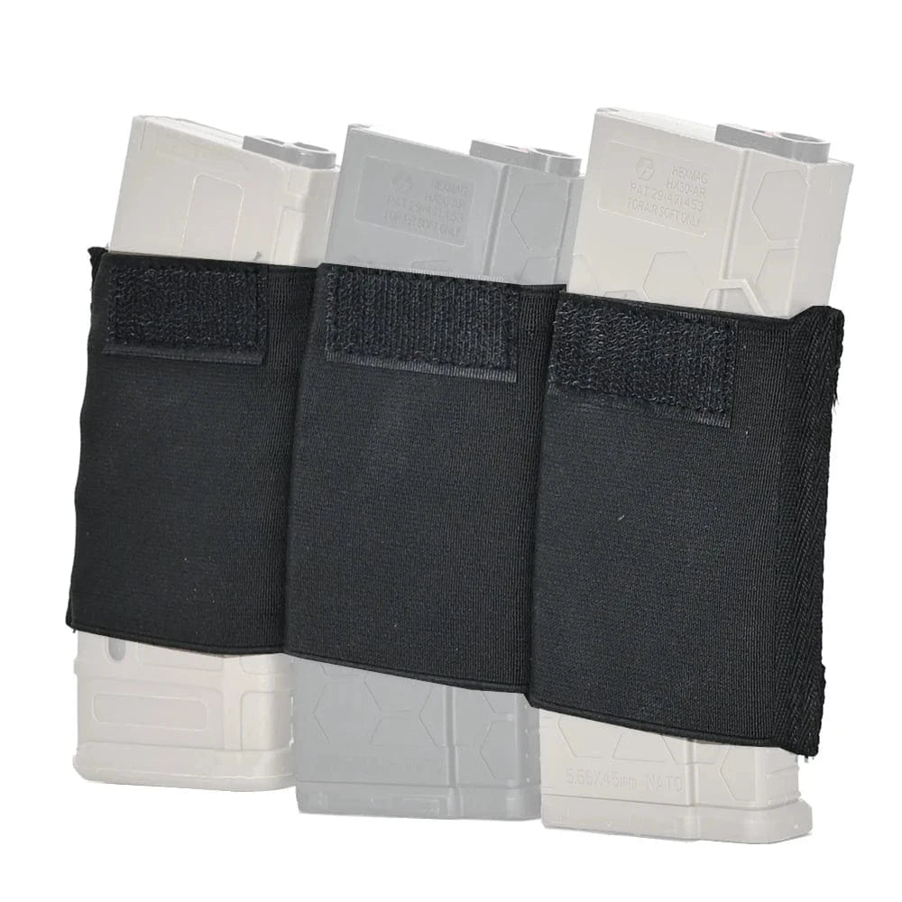 Tactifans 5.56 Triple Magazine Insert Pouch For Micro Fight MK3 MK4 Chest Rig Spiritus Style Elastic Built-in Magazine Holder