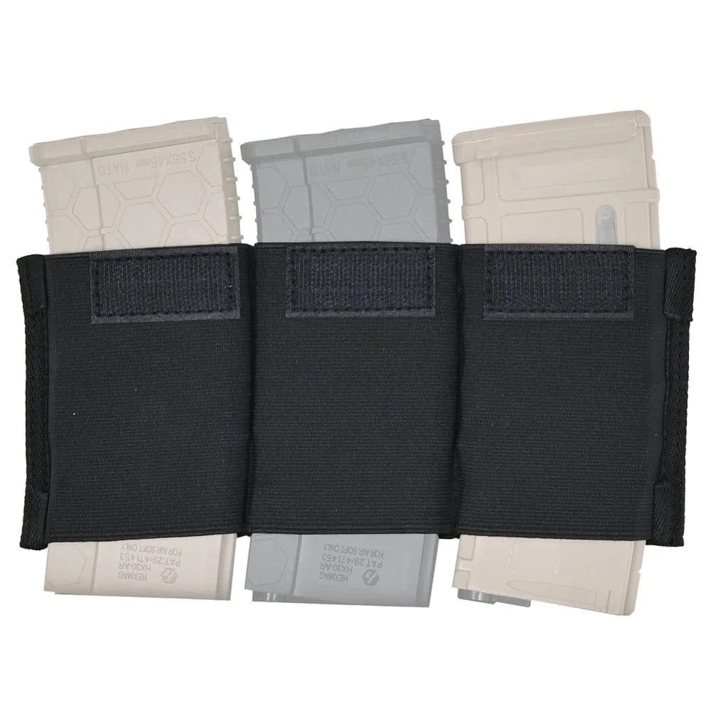 Tactifans 5.56 Triple Magazine Insert Pouch For Micro Fight MK3 MK4 Chest Rig Spiritus Style Elastic Built-in Magazine Holder