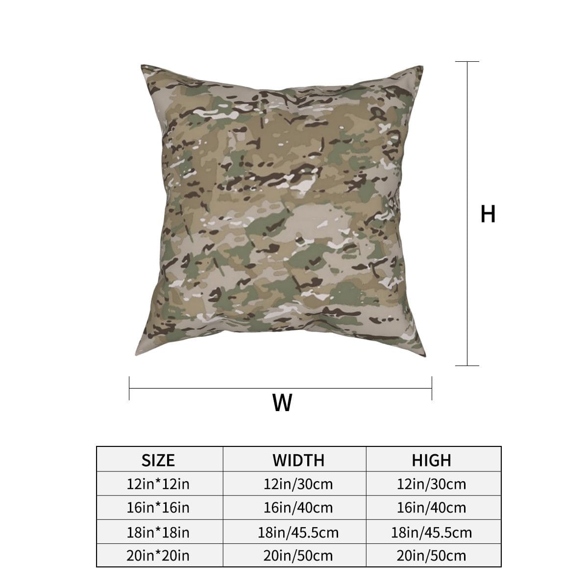 ACTION AIRSOFT 0 Taie d'oreiller Multicam 45x45cm