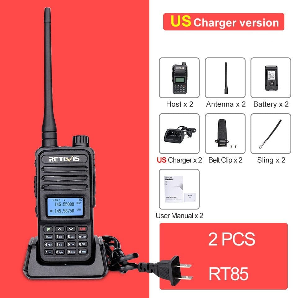 ACTION AIRSOFT 0 x2 fréquence US Talkie-walkie longue portée Retevis RT85
