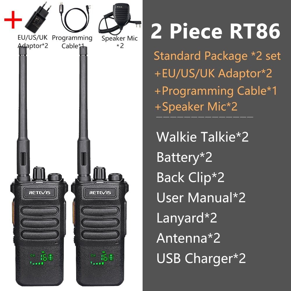 ACTION AIRSOFT 0 2PCS and ACC 1 Talkie-walkie longue portée RT86 PTT 10W