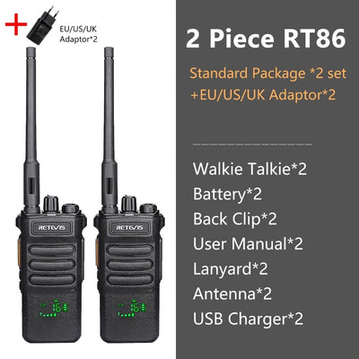ACTION AIRSOFT 0 2PCS et adaptateur Talkie-walkie longue portée RT86 PTT 10W
