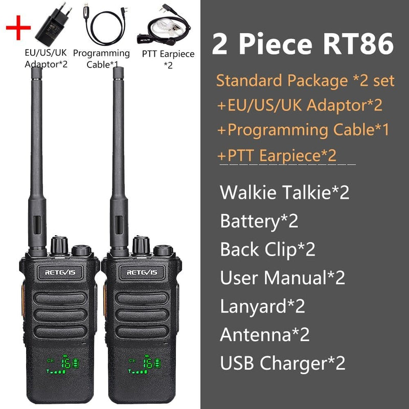 ACTION AIRSOFT 0 2PCS and ACC Talkie-walkie longue portée RT86 PTT 10W