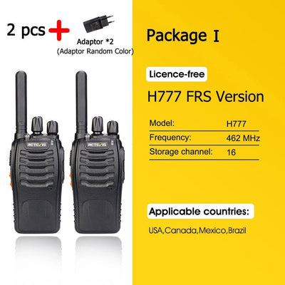 ACTION AIRSOFT 0 FRS 2PCS Adaptors Talkie-walkie Retevis H777 PLUS Pro PTT