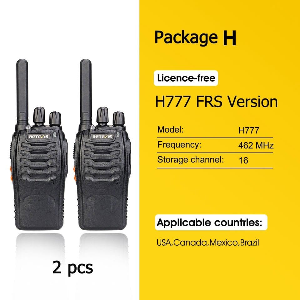 ACTION AIRSOFT 0 FRS 2PCS Talkie-walkie Retevis H777 PLUS Pro PTT