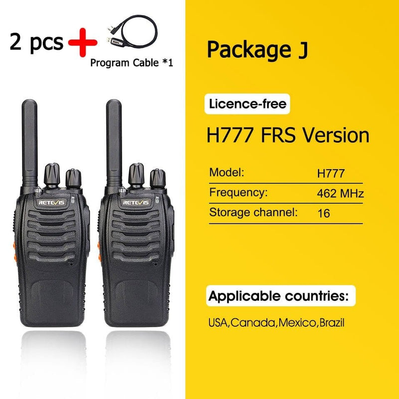 ACTION AIRSOFT 0 FRS 2PCS Cable Talkie-walkie Retevis H777 PLUS Pro PTT