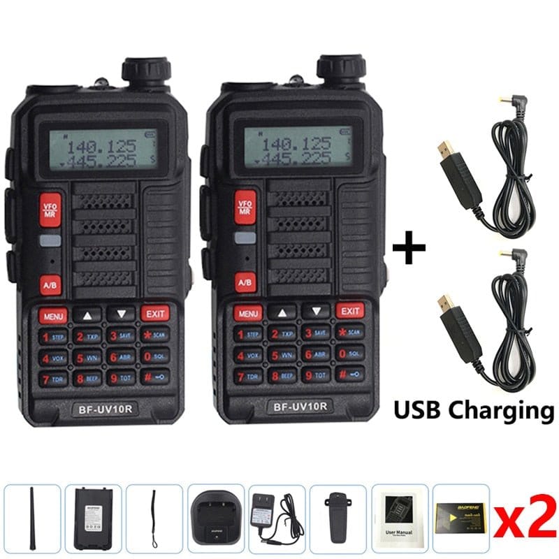 ACTION AIRSOFT 0 Noir + chargeur USB / EURO Talkie-walkie UV 10R W2 VHF Boafeng
