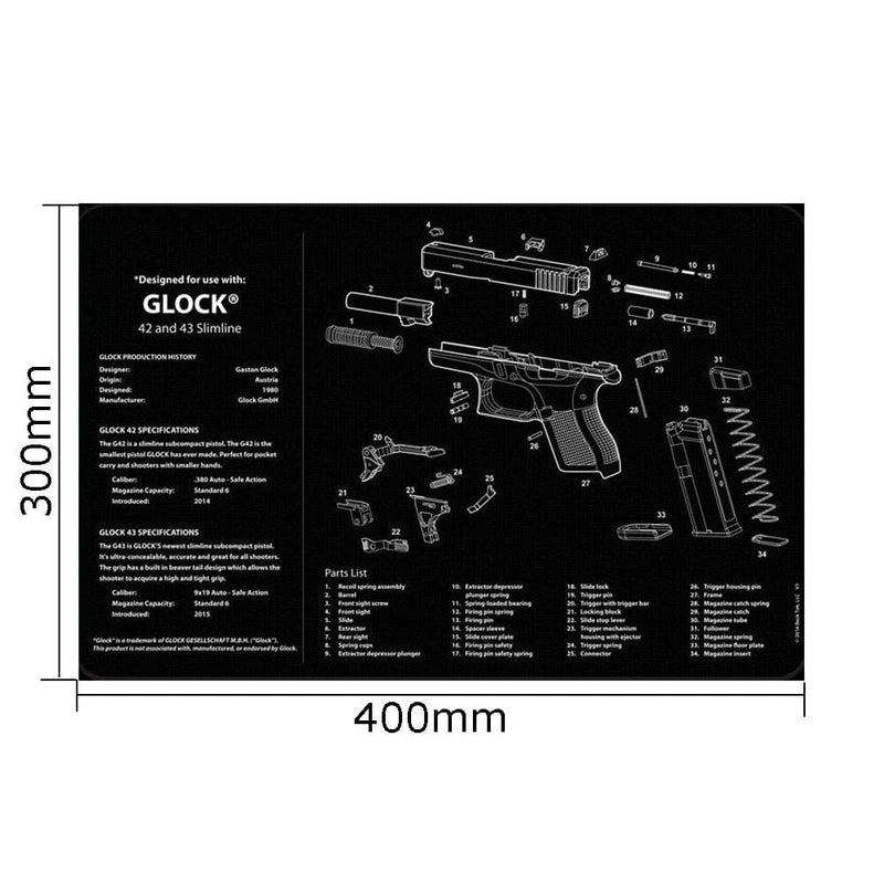 ACTION AIRSOFT 0 Glock42 43 Tapis nettoyage P365 1911 Glock